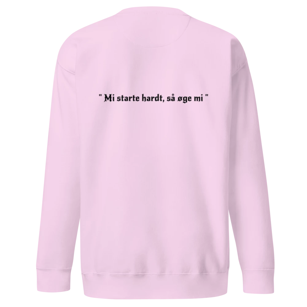 Genser med logo bak